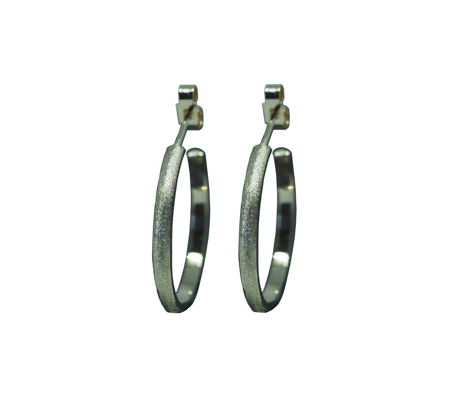 Ellipse Medium Hoops Silver