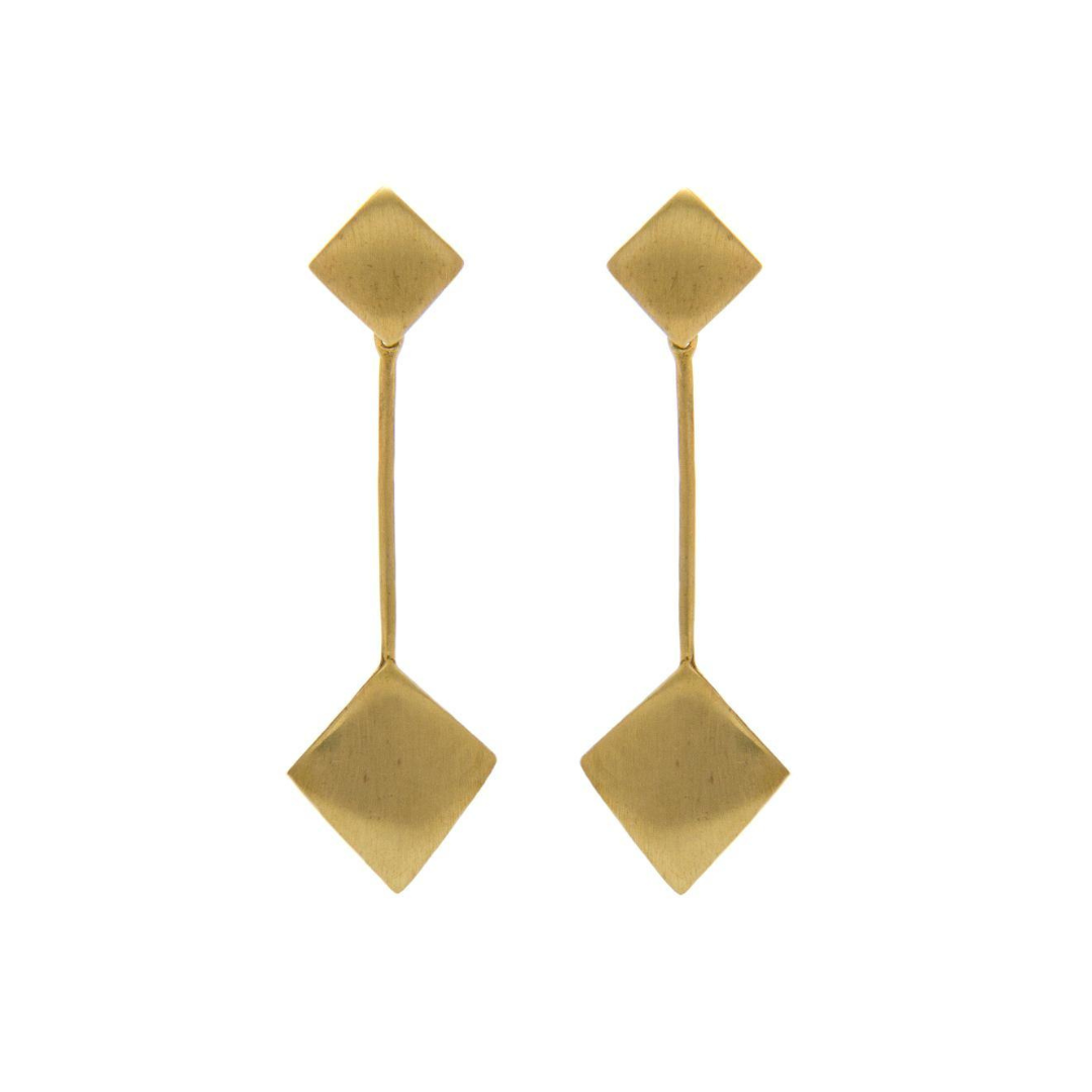 Art Deco Earrings In Gold Vermeil