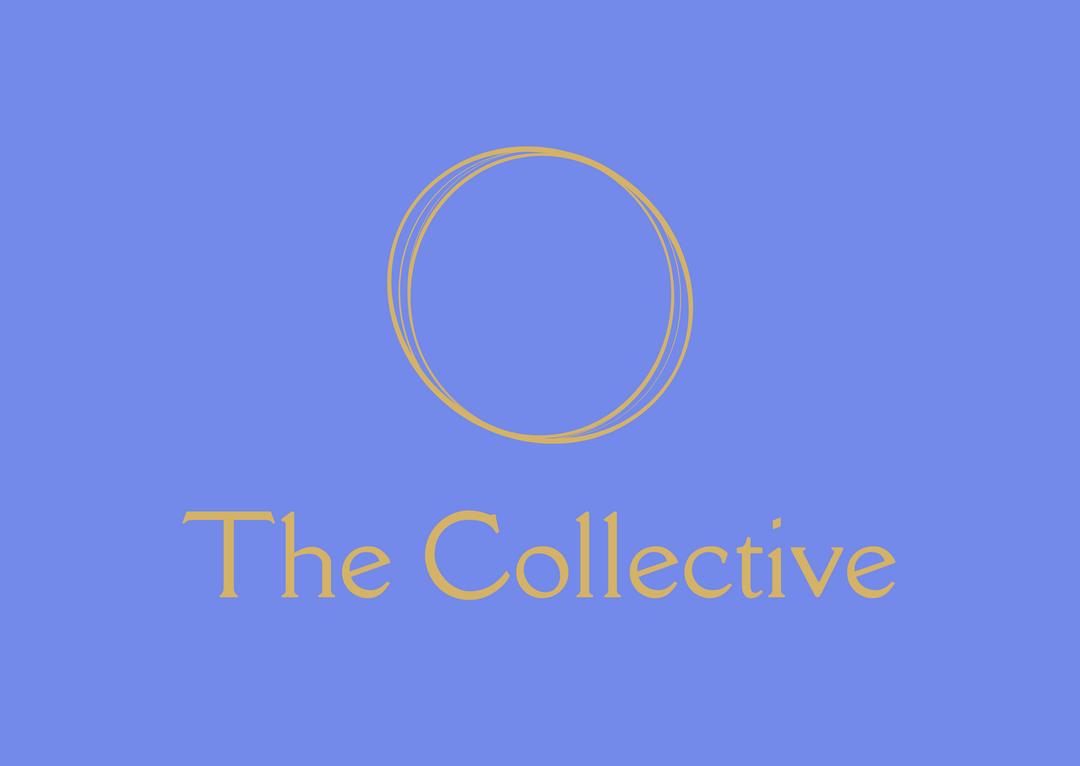 A light yellow intertwined circle above the words "Gift Card" is centered on a blue background, reminiscent of elegant Irish jewellery. The text and circle share the same light yellow color, conveying a minimalist and modern design.