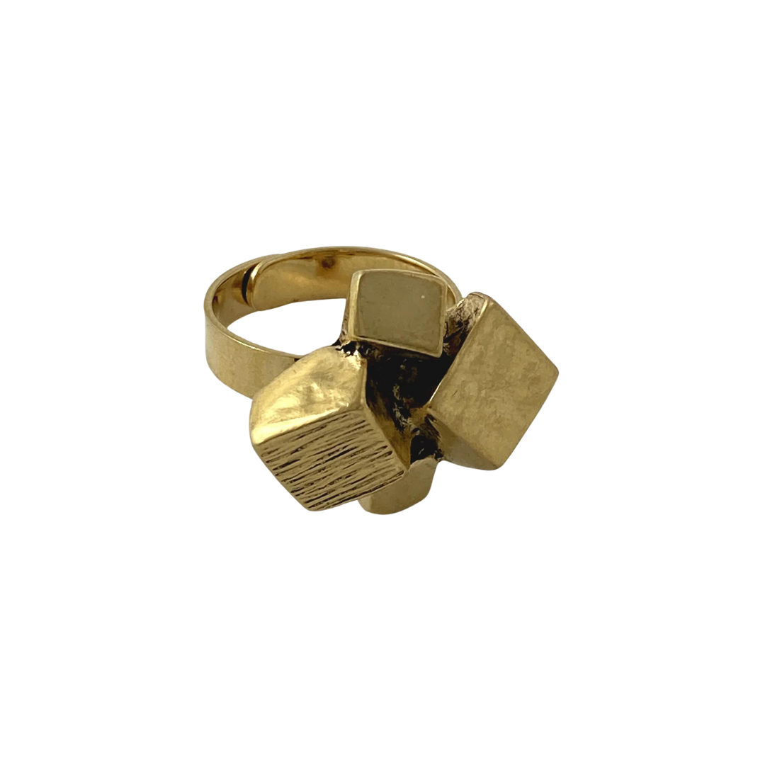 Jazz Gold Plated Pewter Ring