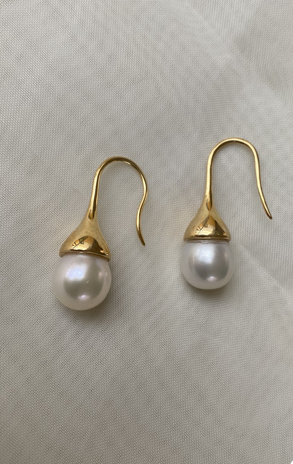 Marie Gold & Pearl Earrings