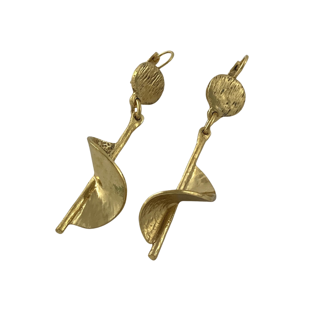 Sara Gold Plated Pewter Earrings