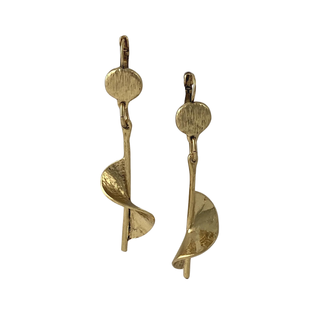 Sara Gold Plated Pewter Earrings