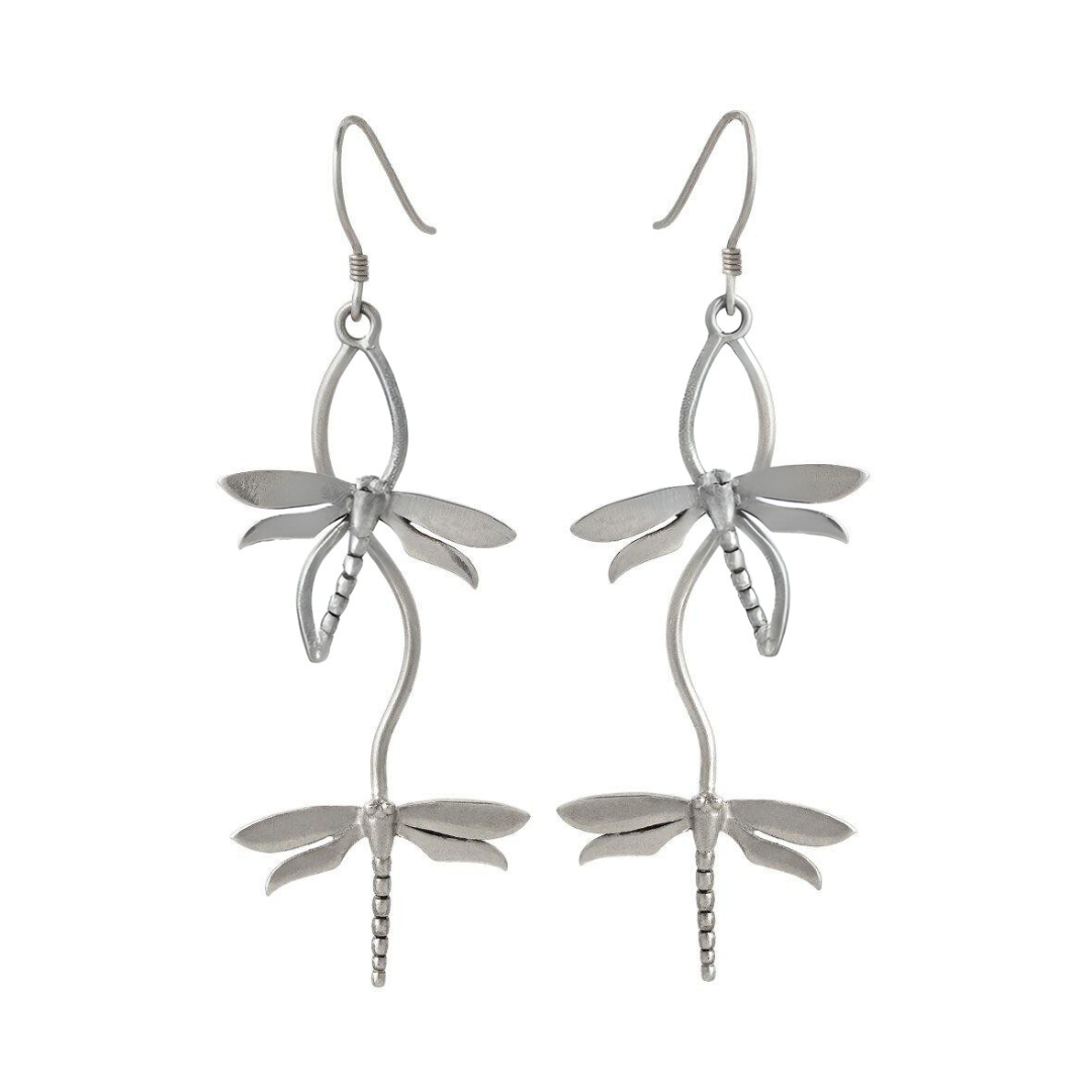 Gallardo & Blaine Designs’ Wildlife Bullrush Earrings, available in silver or gold, feature two charms on each earring with nature-inspired detailing and curved hooks—an elegant tribute to wildlife jewellery.