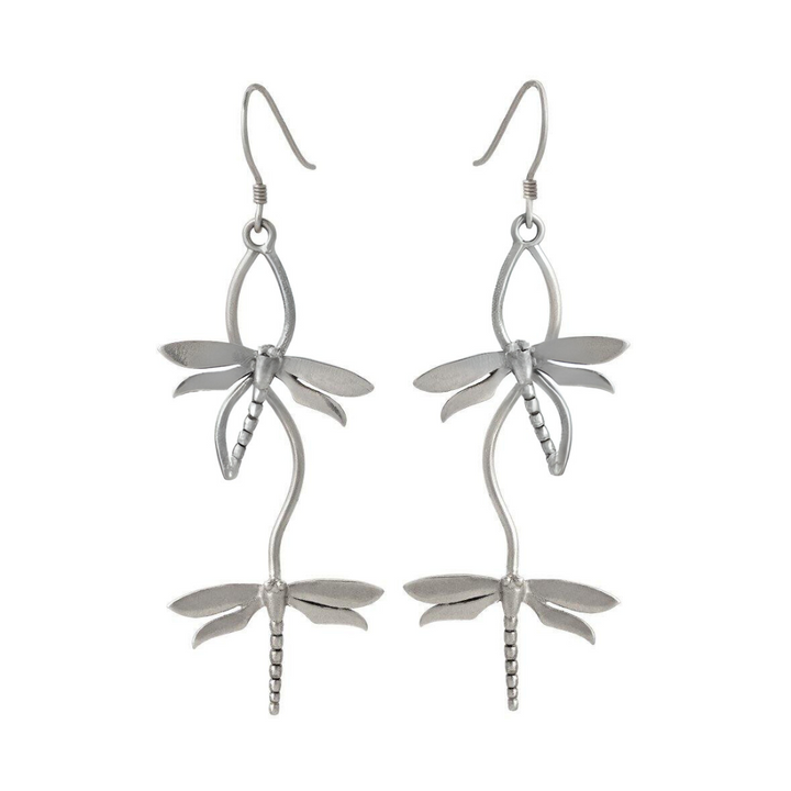 Gallardo & Blaine Designs’ Wildlife Bullrush Earrings, available in silver or gold, feature two charms on each earring with nature-inspired detailing and curved hooks—an elegant tribute to wildlife jewellery.