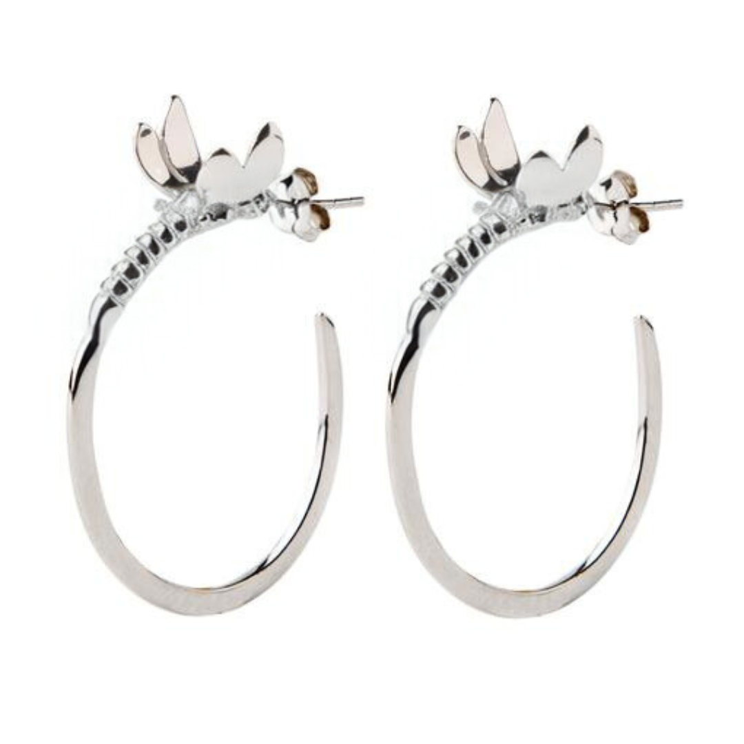Discover Gallardo & Blaine Designs’ Wildlife Dragonfly Hoop Earrings, available in silver or gold—nature-inspired hoops with a delicate dragonfly motif, perfect for lovers of elegant, unique jewellery.