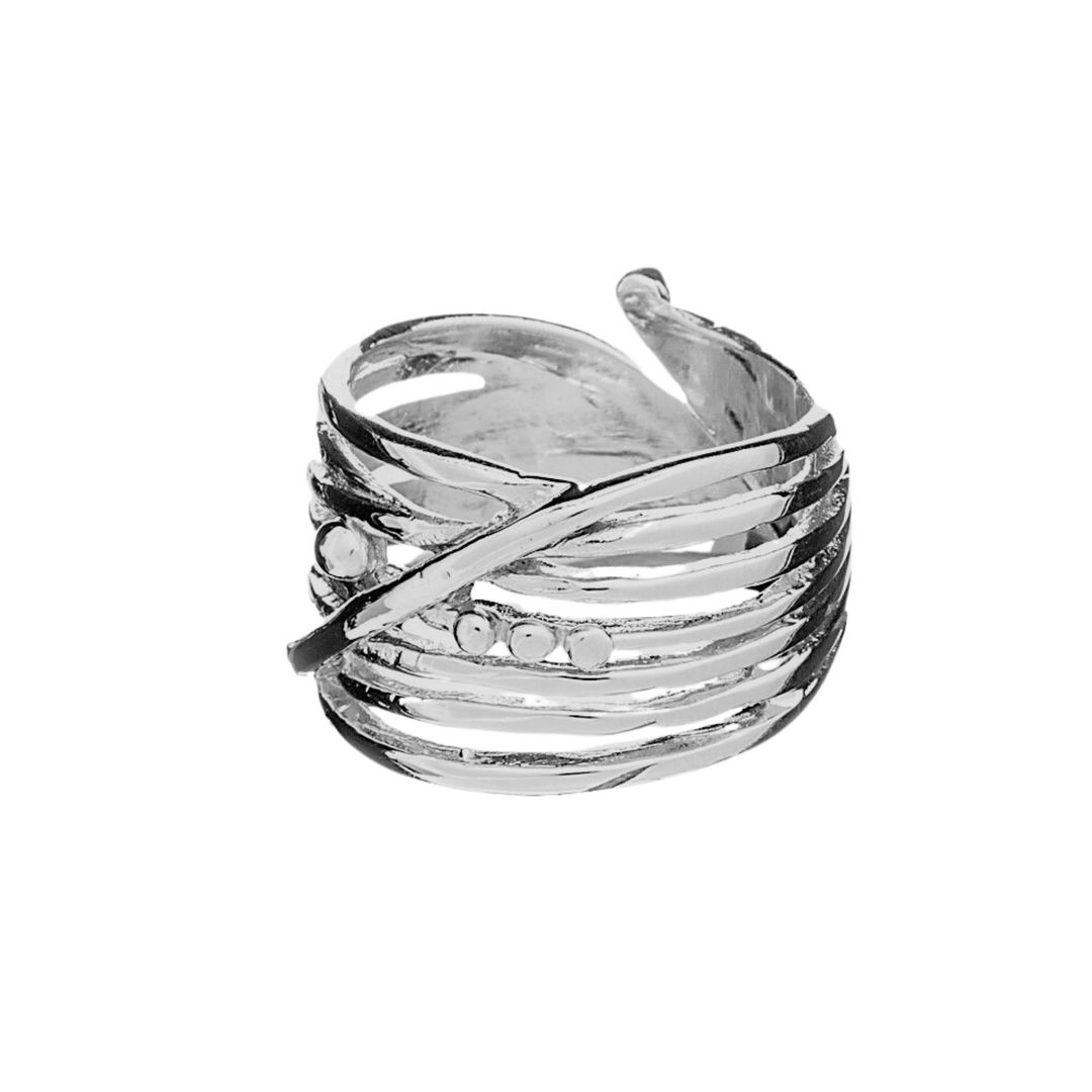 chunky ring adjustable sterling silver