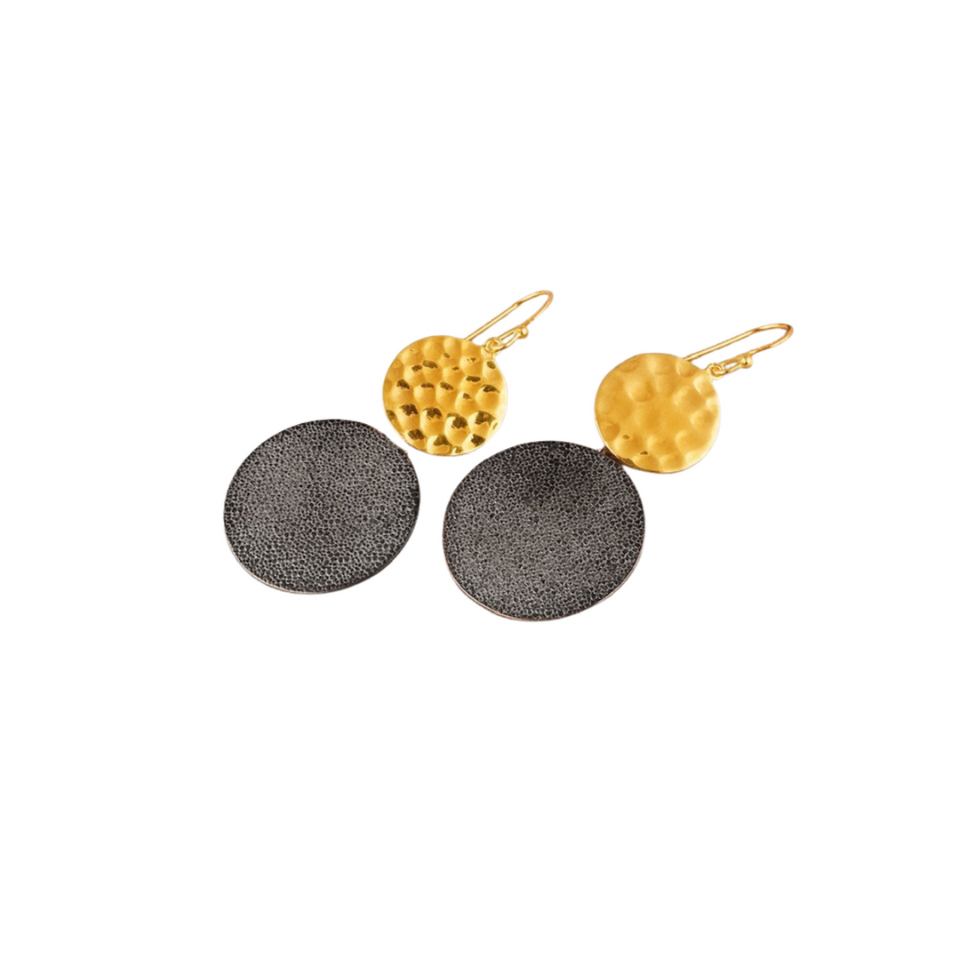 Portobello Gold & Black Dangle Earrings