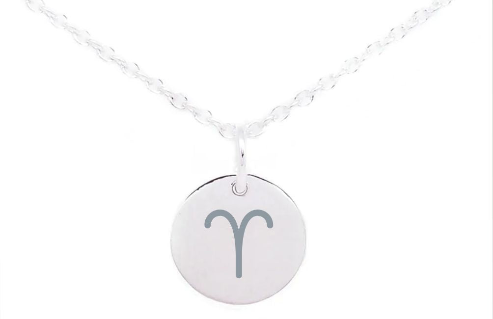 Horoscope Large Disc Charm Silver