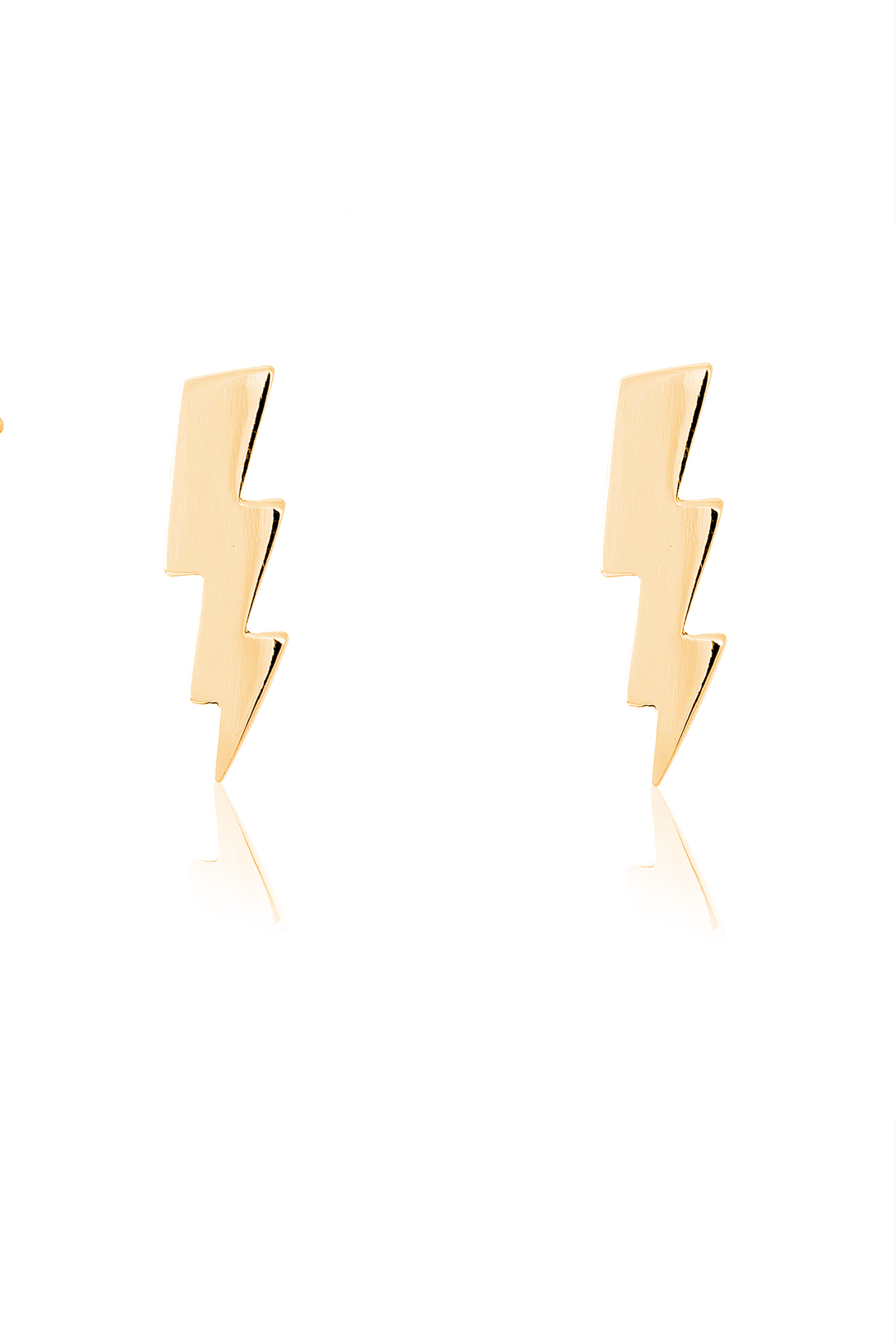 The Collective Dublin - Home to Irish Design - Cosmic Boulevard : Large 9ct Yellow Gold Lightning Bolt Earrings