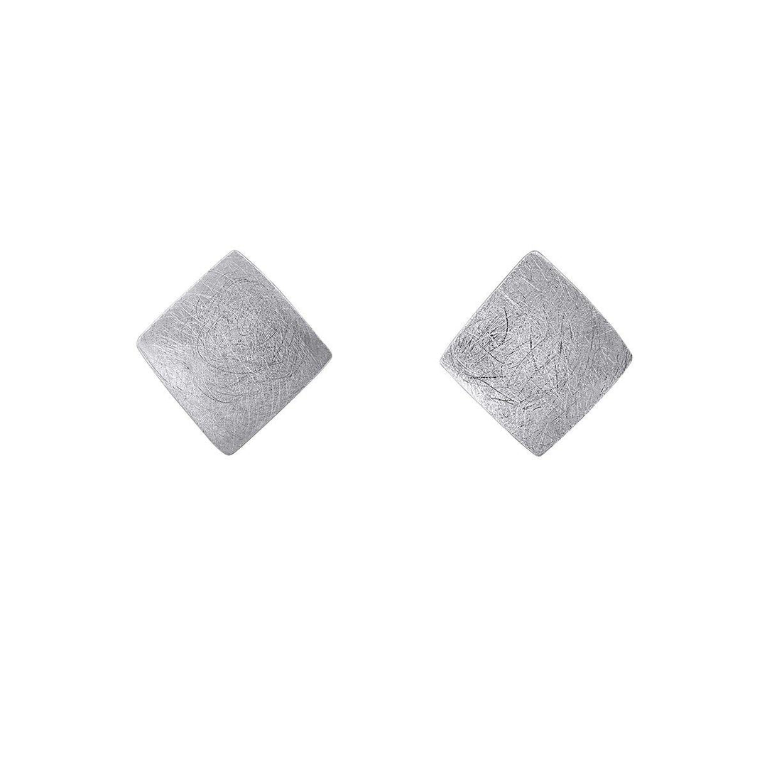 Satin finish diamond shaped studs - The Collective Dublin