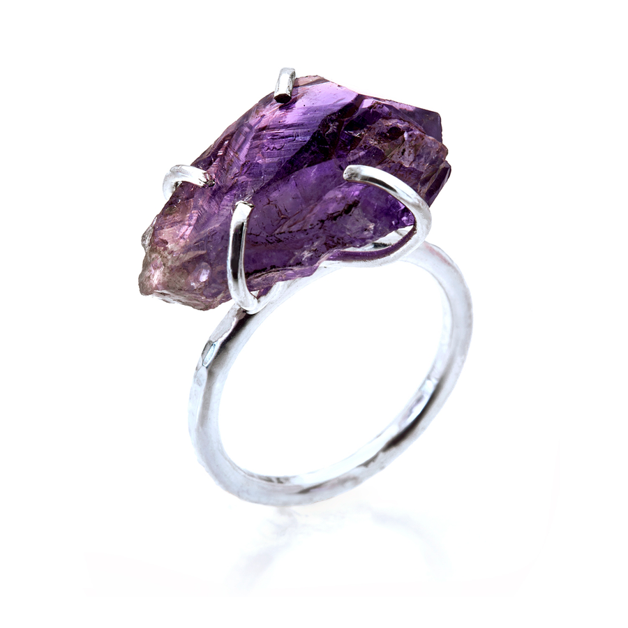 Raw Amethyst Rock Ring - The Collective Dublin