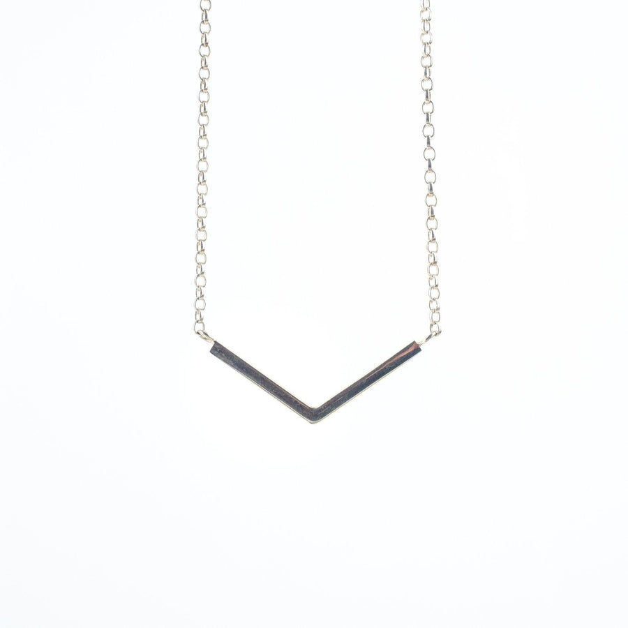 Sterling Silver V Necklace - The Collective Dublin