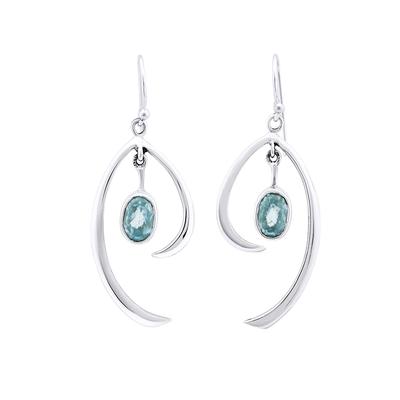 Phoenix Earrings in blue topaz-Gallardo & Blaine Designs