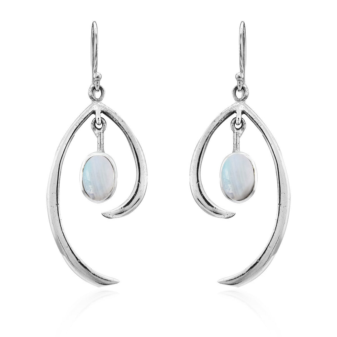 Primrose Earrings in moonstone-Gallardo & Blaine Designs