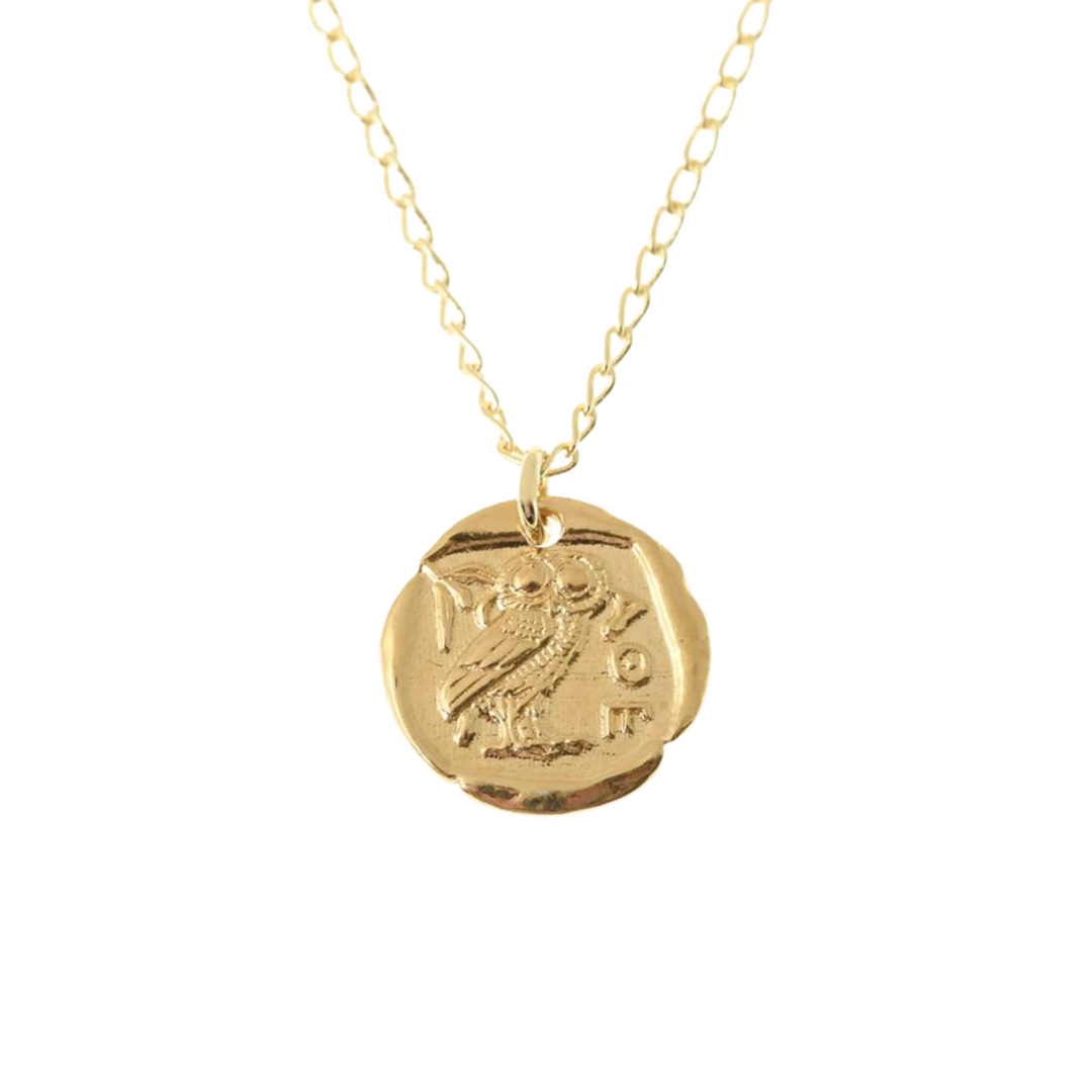 Athena Coin Necklace Gold