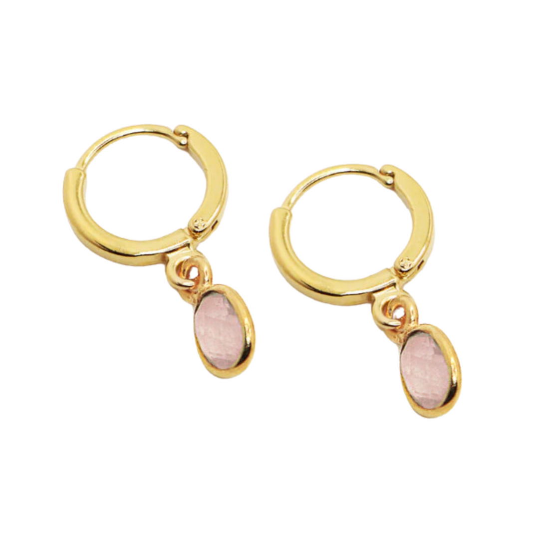 Gaia Pink Chalcedony Earrings