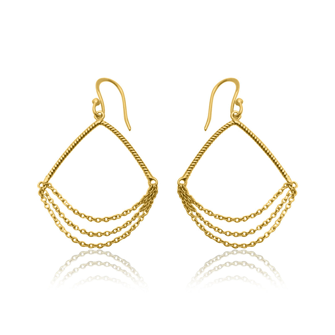 3 Chain Dangle Earrings