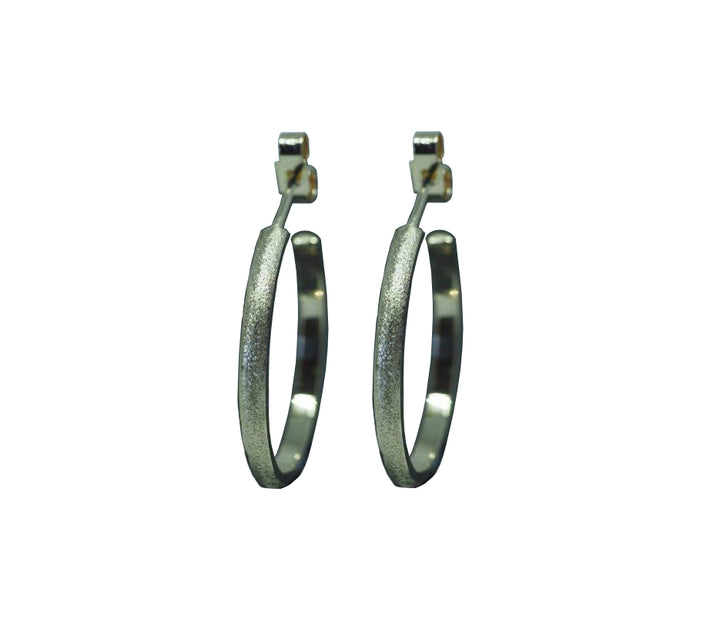 Ellipse Medium Hoops Silver