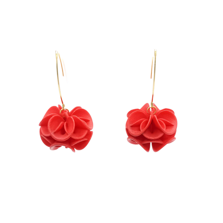 Red Rose Earrings