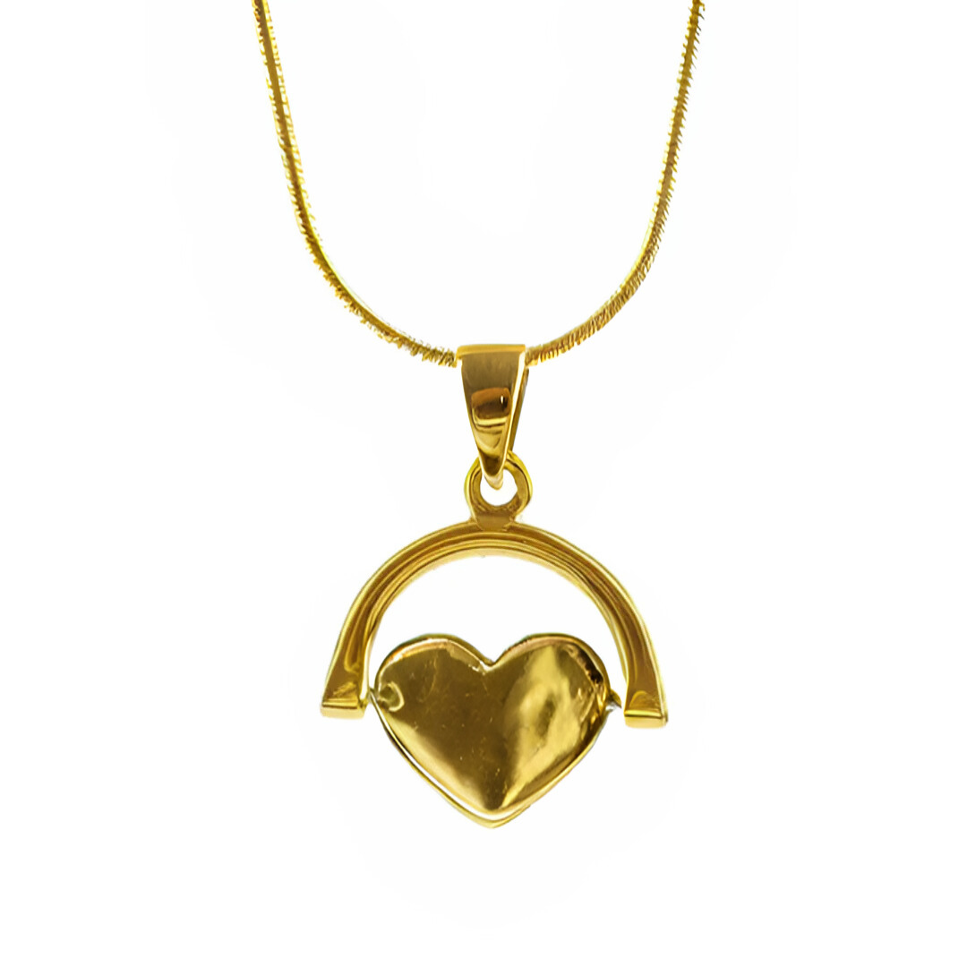 Gold Plate Spinning Heart