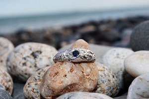 Dublin Bay Silver RIng  with Sapphire