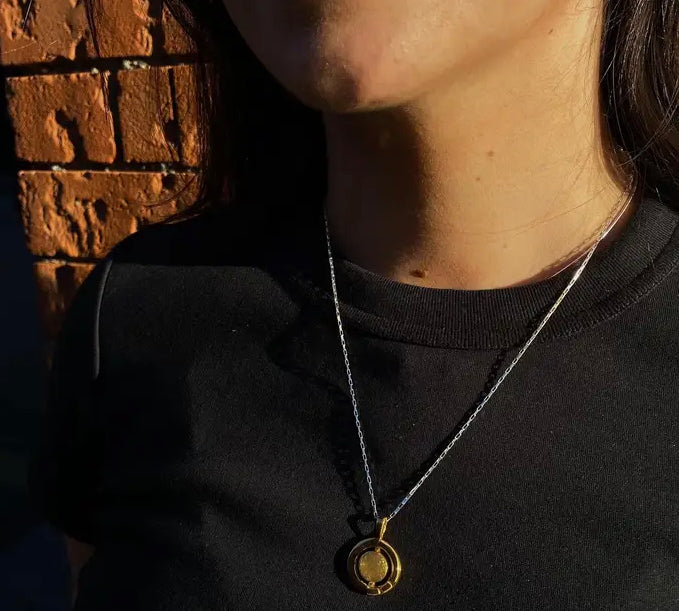 Uru Pendant necklace on silver chain-Gallardo & Blaine Designs