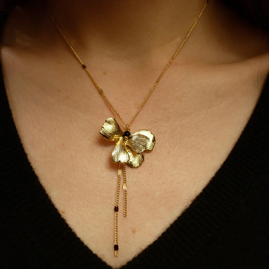 Pansy Necklace Gold
