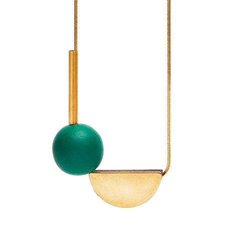 Multishape Necklace in Green