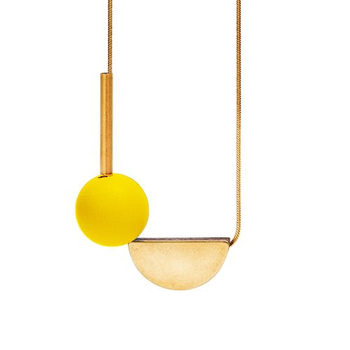 Multishape Necklace in Yellow