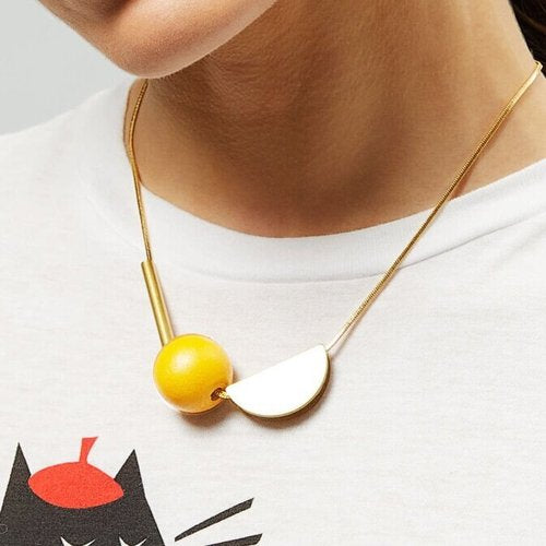 Multishape Necklace in Yellow