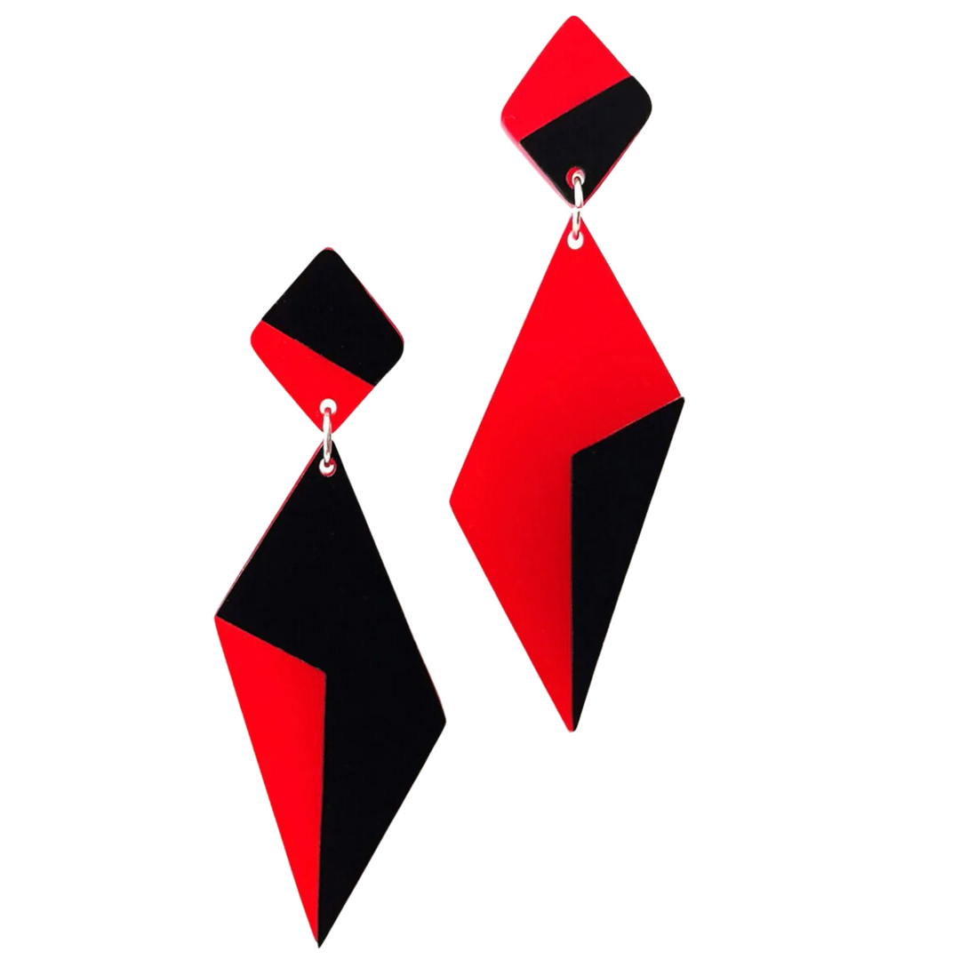 Audrey Acrylic Earrings  - Primary Colors