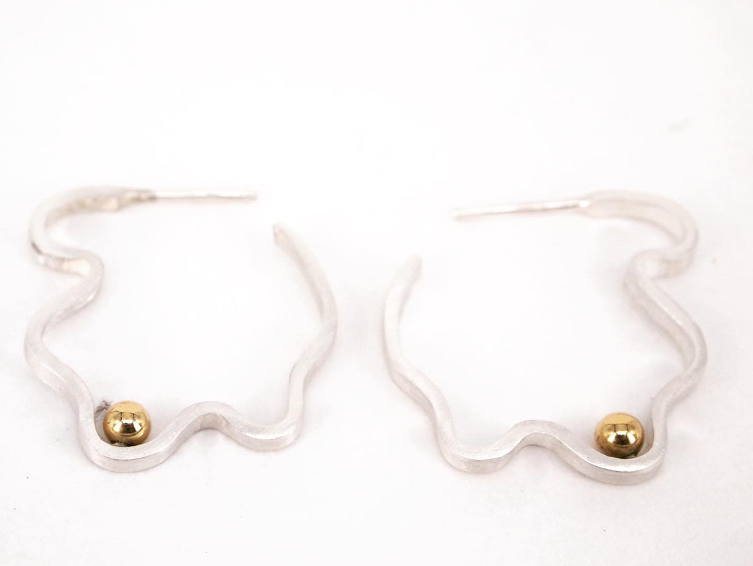 Suomi Silver & Gold Creole Earrings