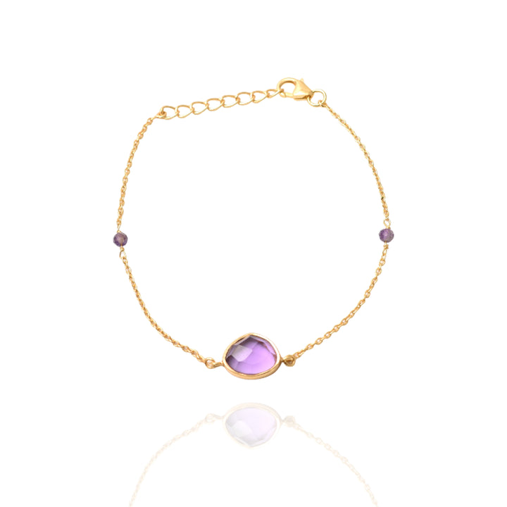 Amethyst Chain Bracelet