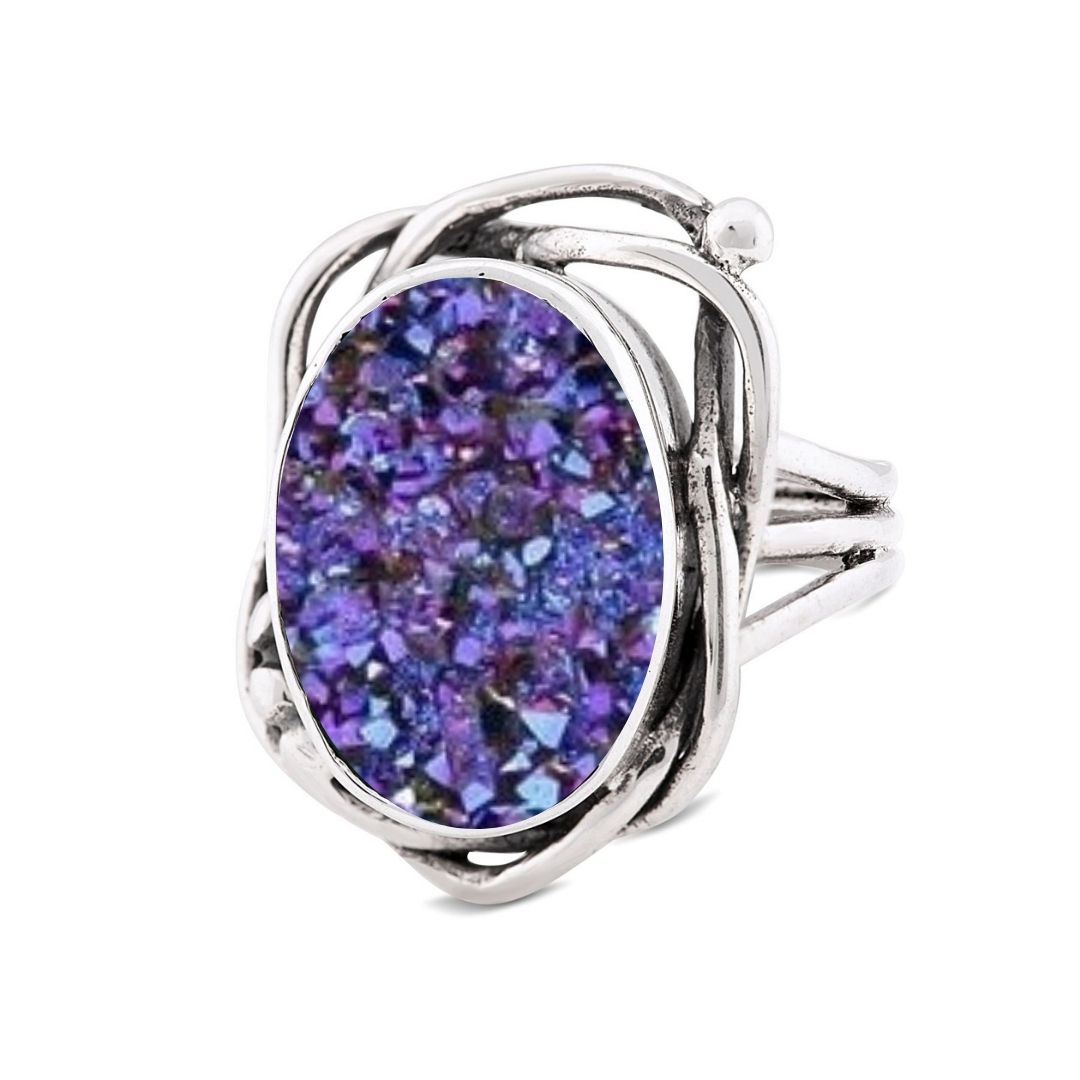 Adjustable Whirlpool Ring in various gemstones