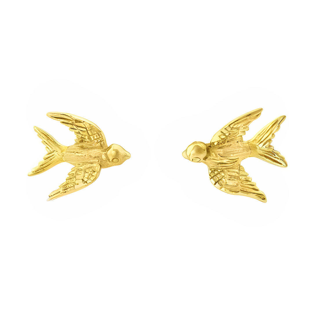 Wildlife Swallow Studs (Silver or Gold)