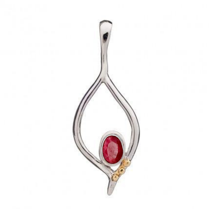 Desert Flame Pendant in various gemstones