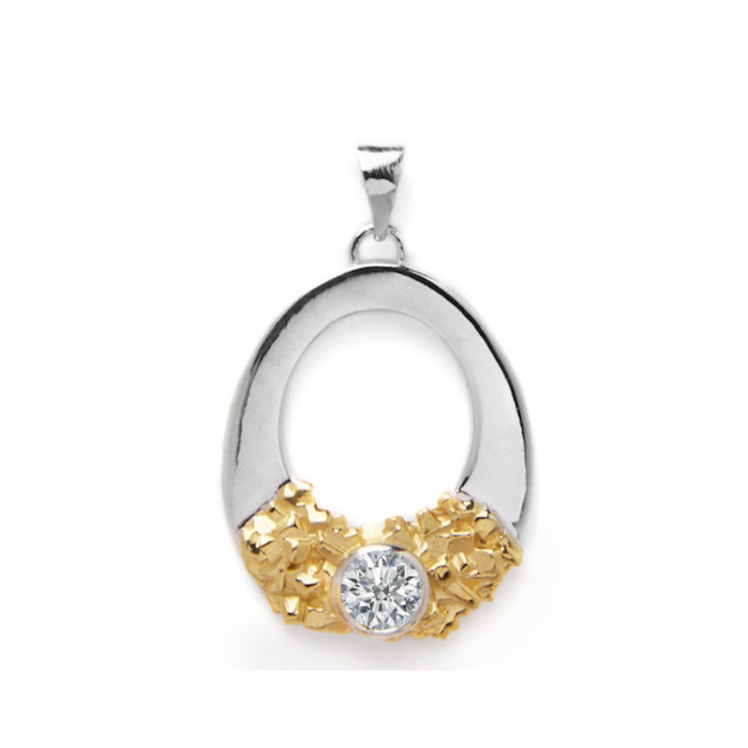 Giselle Pendant in Silver & Gold Plate