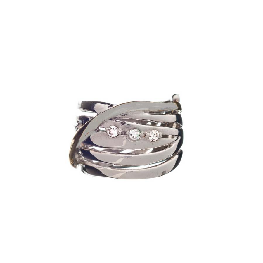 Hidden Gems Ring in silver & cubic zirconia-Gallardo & Blaine Designs