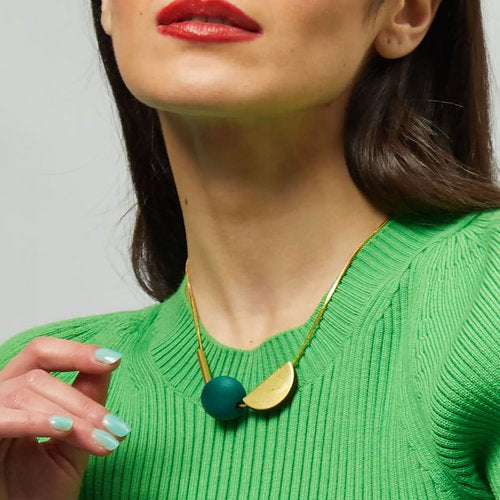 Multishape Necklace in Green