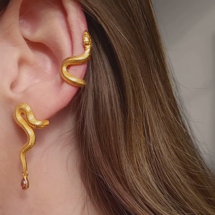 Mythical Serpent Ear Cuff & Earring (Right & Left)