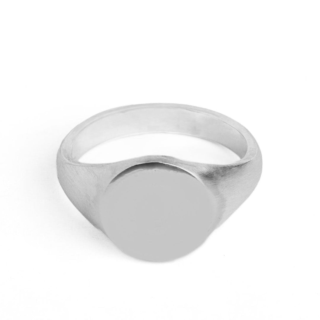 Engravable Sterling Silver Round Signet Ring