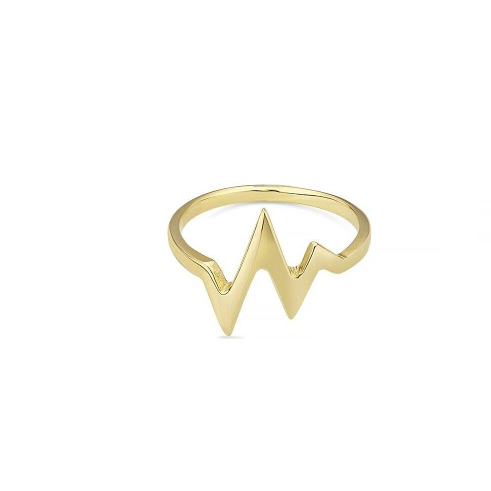 9ct Yellow Gold HeartBeat Ring - The Collective Dublin