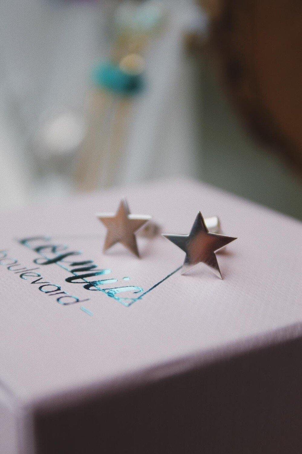 Delicate Silver Star Stud Earrings - The Collective Dublin