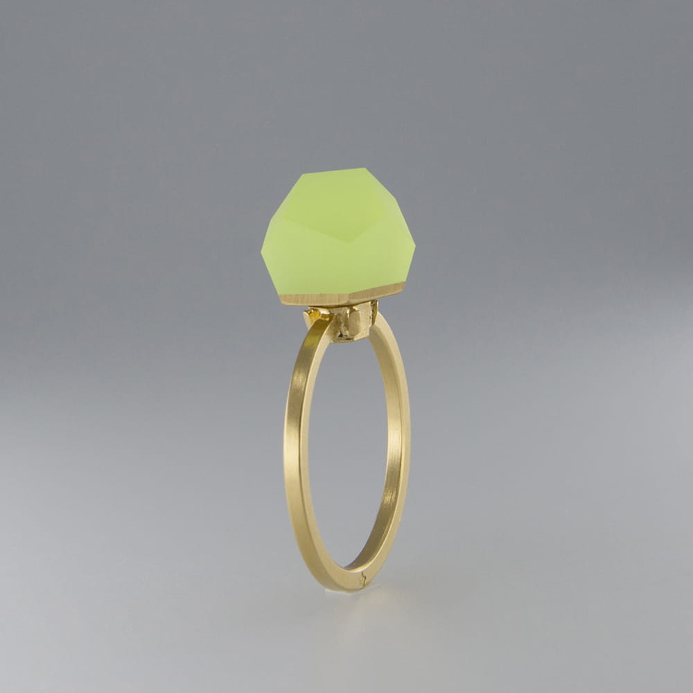 Fruit Bijoux Ring Top VU Crystals Neon Yellow