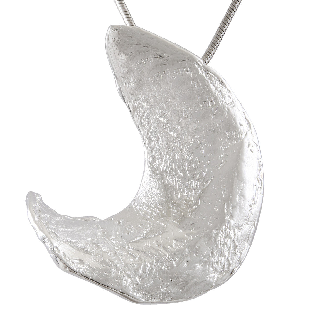 Sandblast Silver Pendant with 18" silver chain