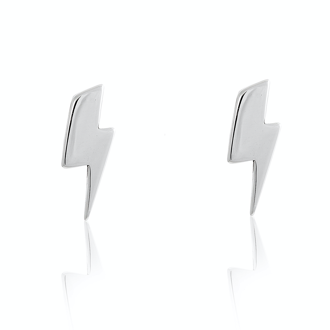 Medium Sterling Silver Bowie Bolt Earrings