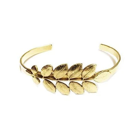 Small Acacia Leaf Bracelet Gold