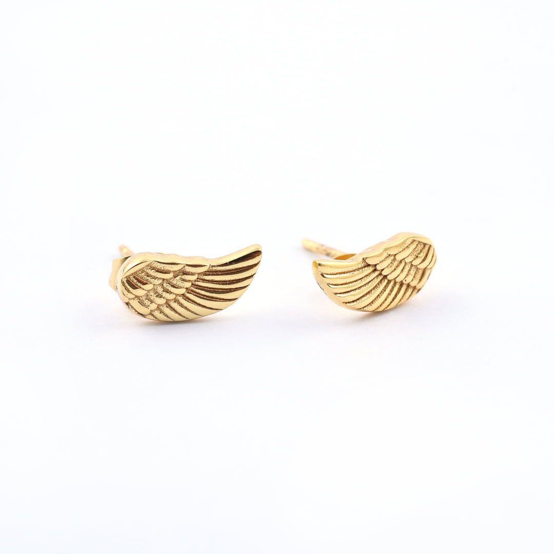 Gold Plate Wing Studs
