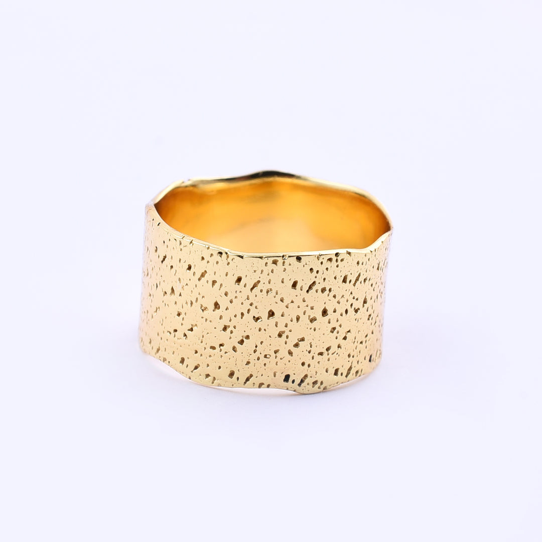 Gold Plate Textured Ring